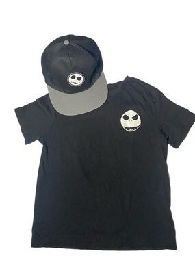 Disney Nightmare Before Christmas Jack Skellington Hat and Tee Set Size 6/7